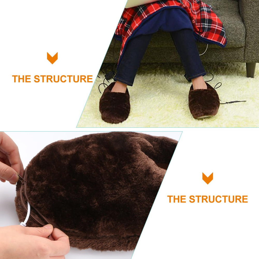 FOMIYES booties worn at home for cozy computer work.