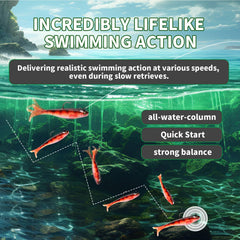 Swimbait in action showing tail kick and body roll