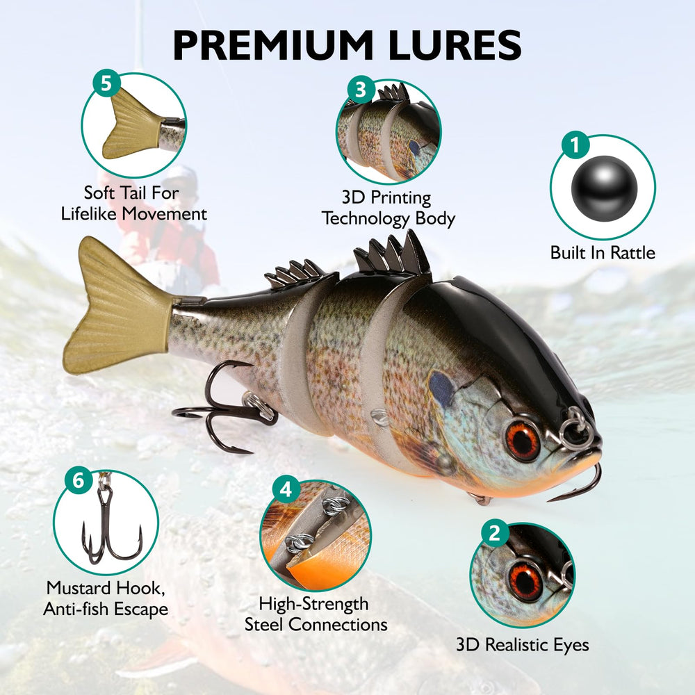 Close-up of lifelike bluegill fins, scales and eyes