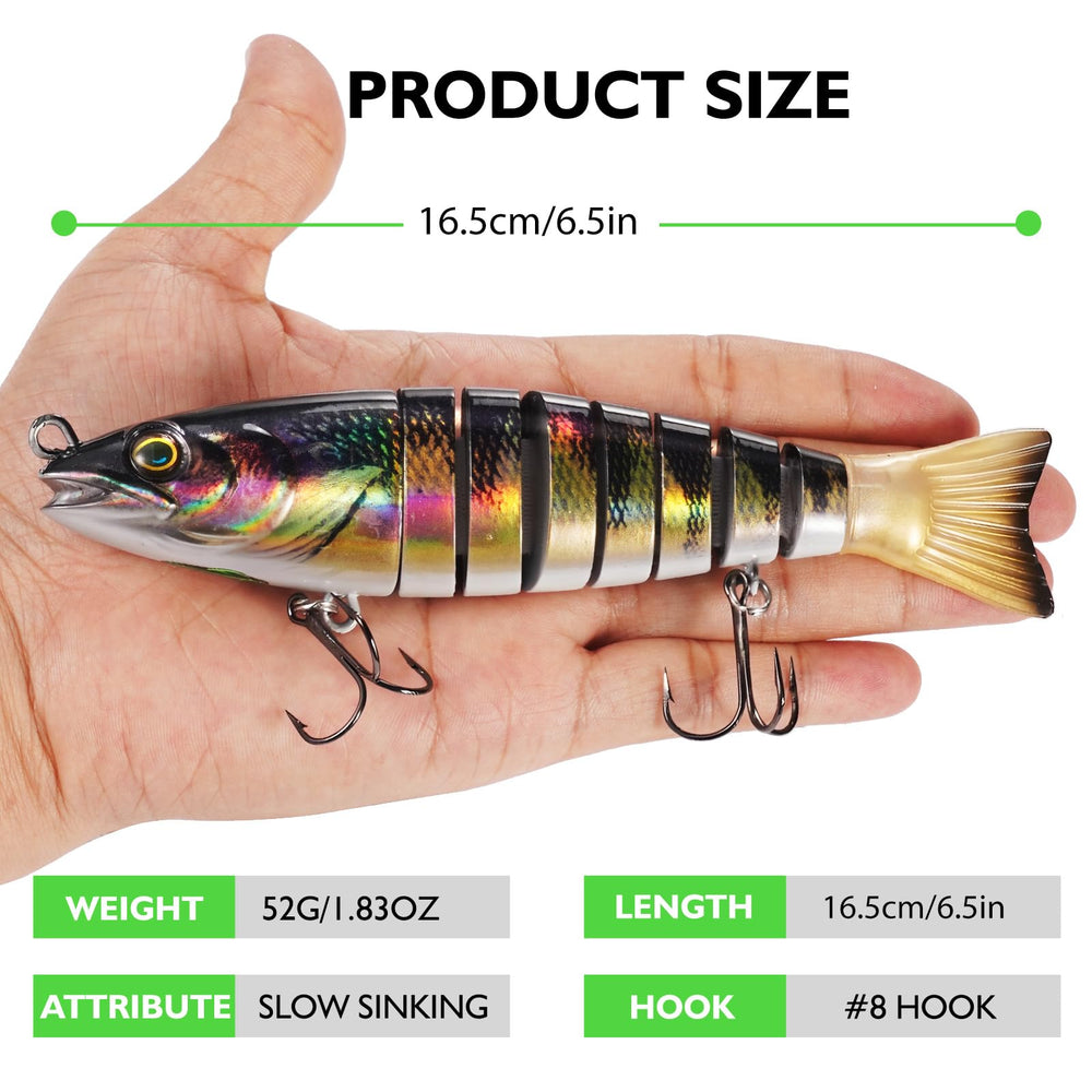 Premium Mustad treble hooks attached to FONMANG SWIMPRO