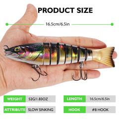 Premium Mustad treble hooks attached to FONMANG SWIMPRO