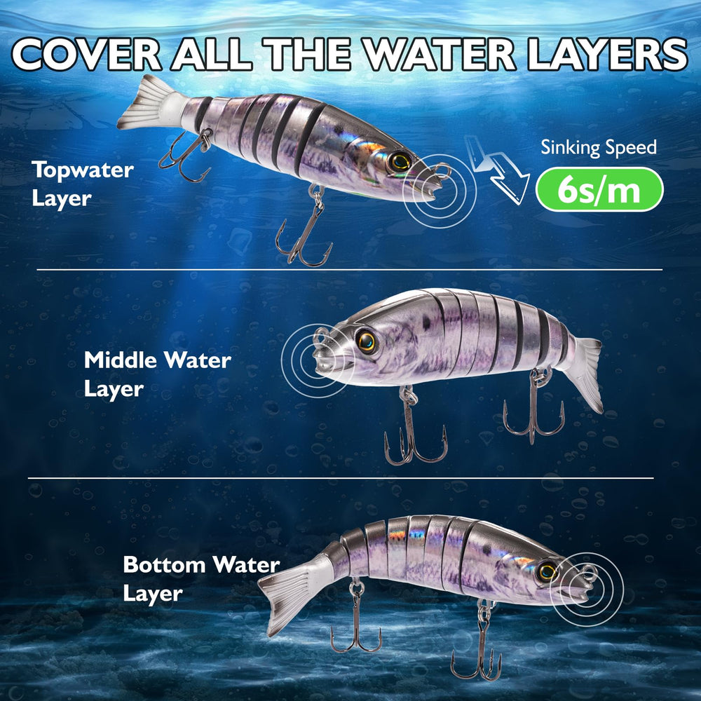 Lifelike hand painted color scheme on FONMANG SWIMPRO lure