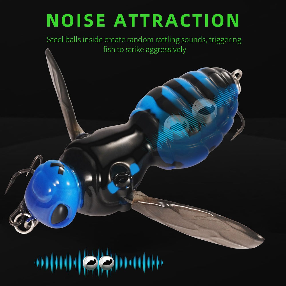 Foldable wings for bubbling topwater action