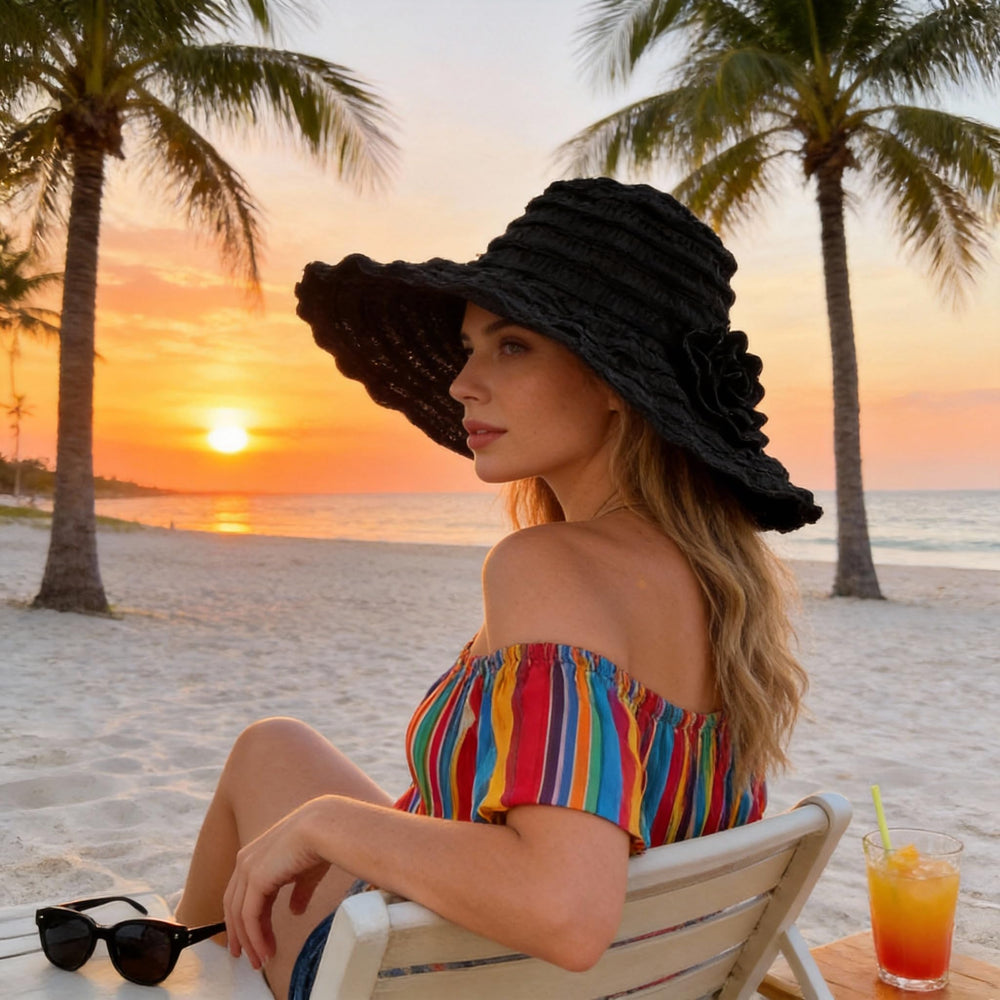 FORBUSITE lightweight 100 polyester sun hat for travel and garden use