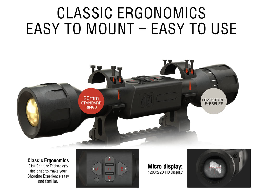 90mm extended eye relief on ATN Thor LTV boosts comfort and sighting safety.