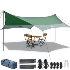 Forceatt 12x14ft waterproof camping tarp offering broad rain and sun shelter
