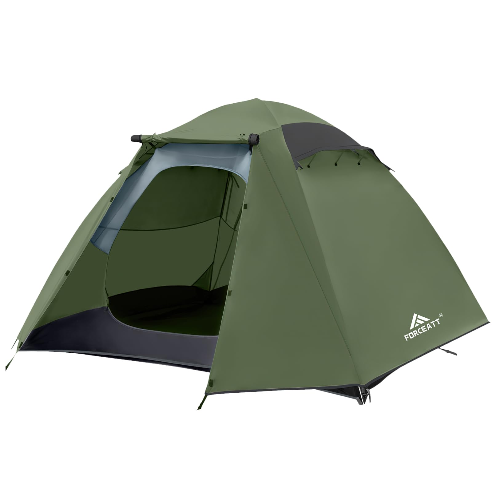 Forceatt 4-person tent front view with spacious interior for family camping
