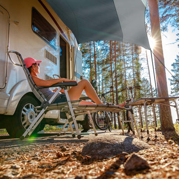 Forceatt anti-UV UPF50+ tarp protects skin during bright sunlight