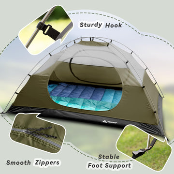 Forceatt camping tent aluminum-poles-strong lightweight frame resists wind.