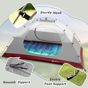 Forceatt camping tent aluminum rods 7001 deliver strong yet lightweight frame.