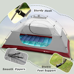 Forceatt camping tent aluminum rods 7001 deliver strong yet lightweight frame.