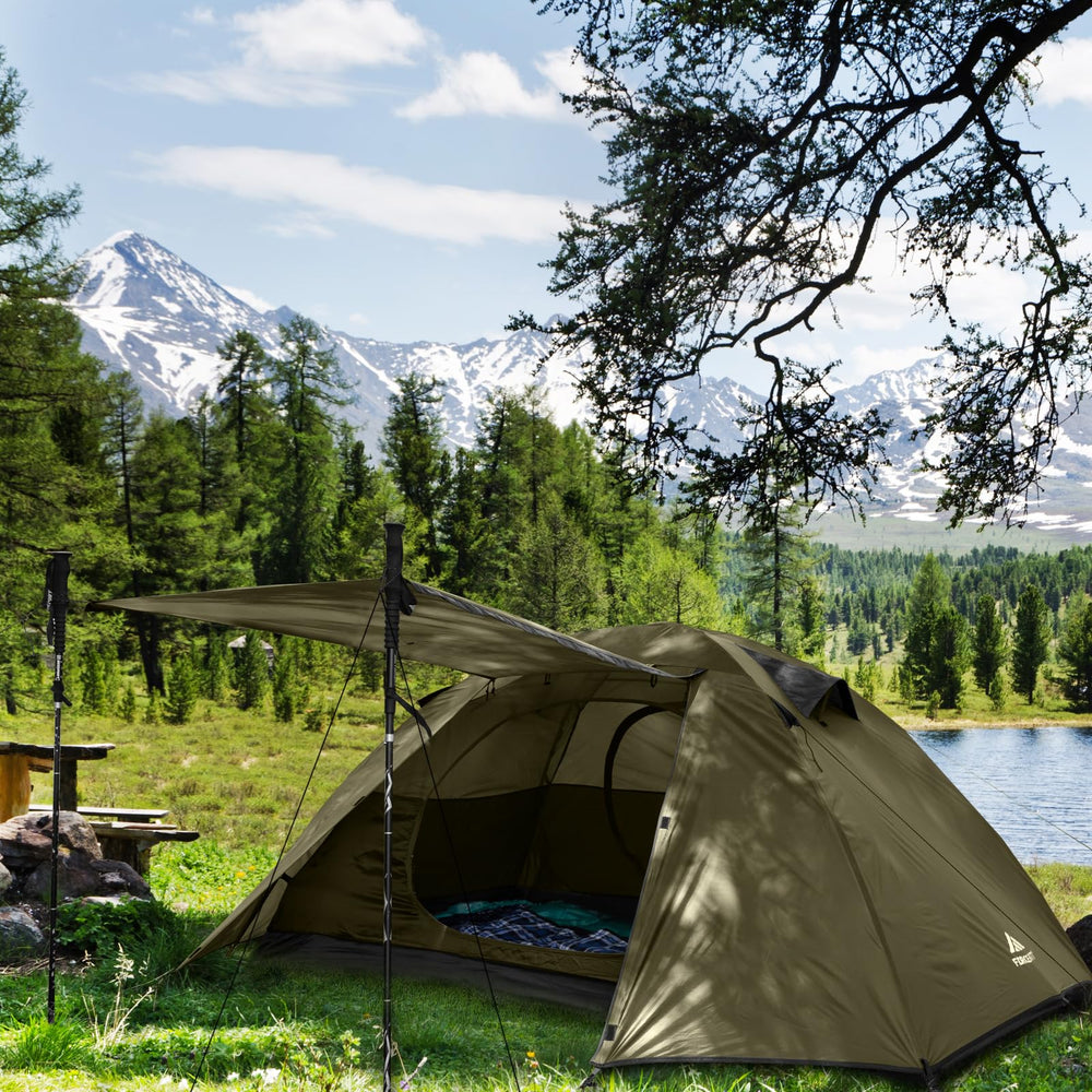 Forceatt camping tent mesh-window-ceiling-vents enhances airflow on warm nights.