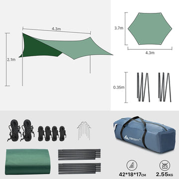Forceatt sun shelter daytime shade for outdoor relaxation