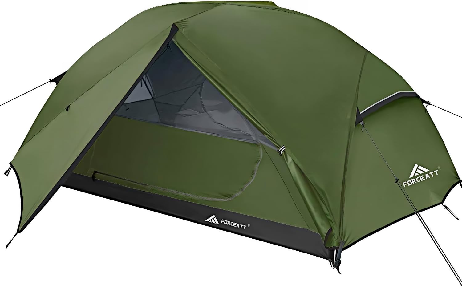 Forceatt 2-person tent front view shows stable shelter for two hikers