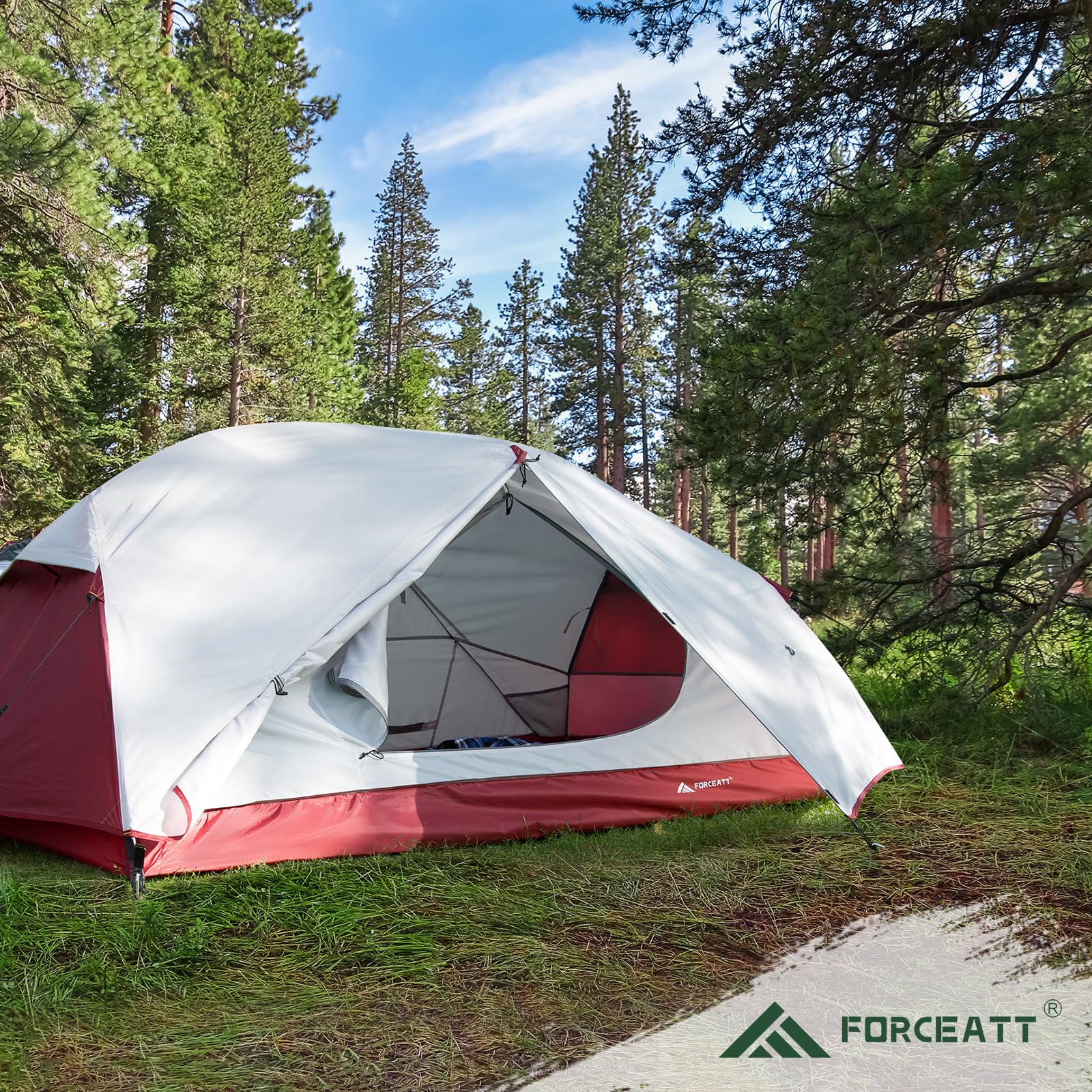 Forceatt Tent ultralight design emphasizes easy carry at 2.98 kg.
