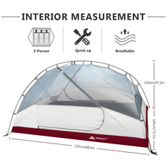 Forceatt Tent waterproof coating highlights weather protection for sudden showers.