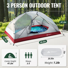 Forceatt Tent welded floor showcases elevated base to keep gear dry.