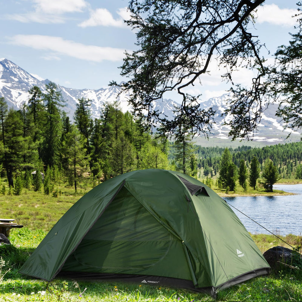 Forceatt tent durable aluminum poles resist wind and keep shape.