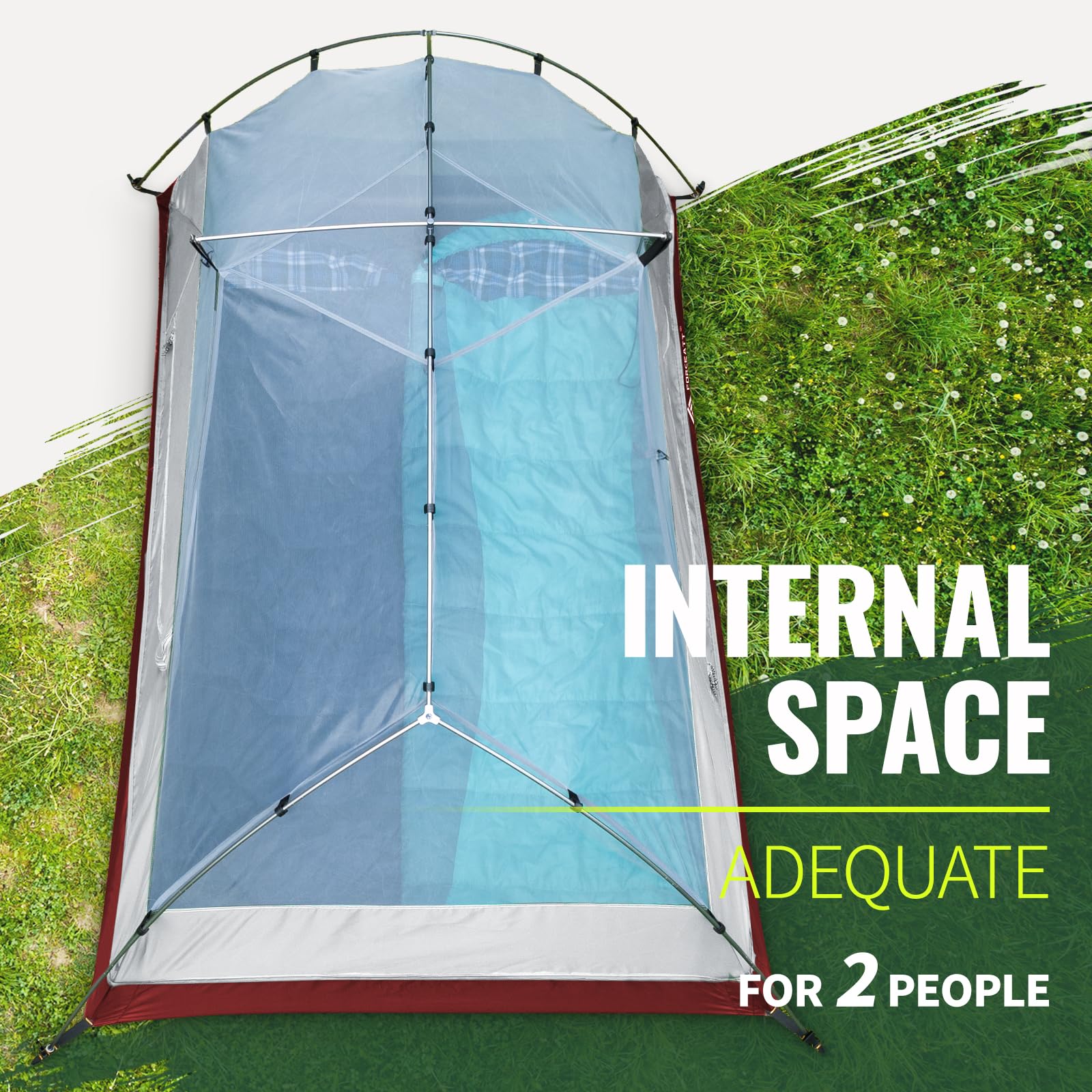 Forceatt tent full-coverage rainfly provides all-weather protection.