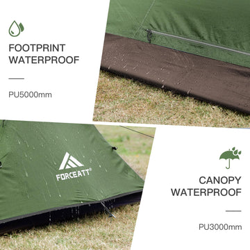 Forceatt tent interior spacious area highlights 90x55 inches sleeping space.