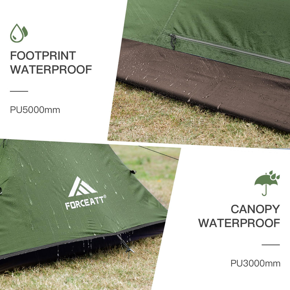Forceatt tent interior spacious area highlights 90x55 inches sleeping space.