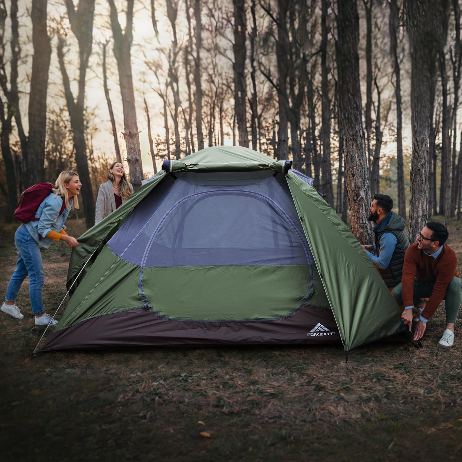Forceatt tent packs compactly for easy backpacking and transport