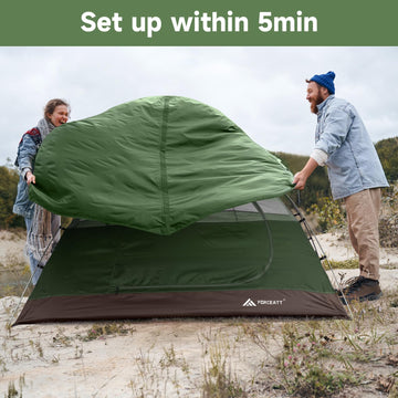 Forceatt camping tent 2-person packed for backpack-ready transport.