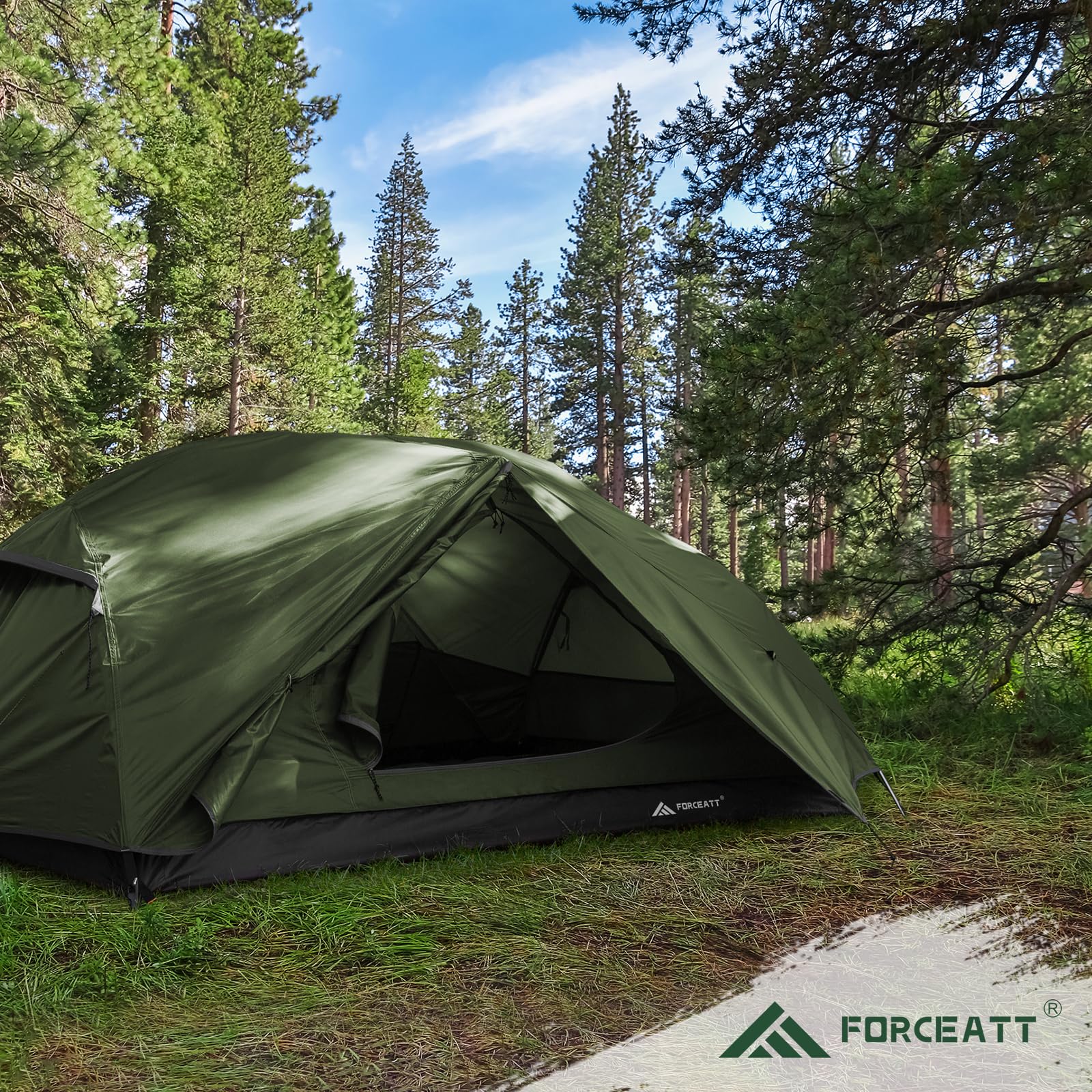 Forceatt 2-person tent quick-assembly pack ideal for backpacking storage