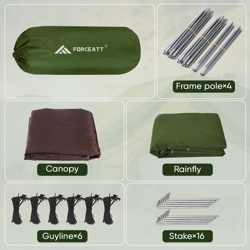 Forceatt tent quick-setup in minutes, perfect for on-the-go camping