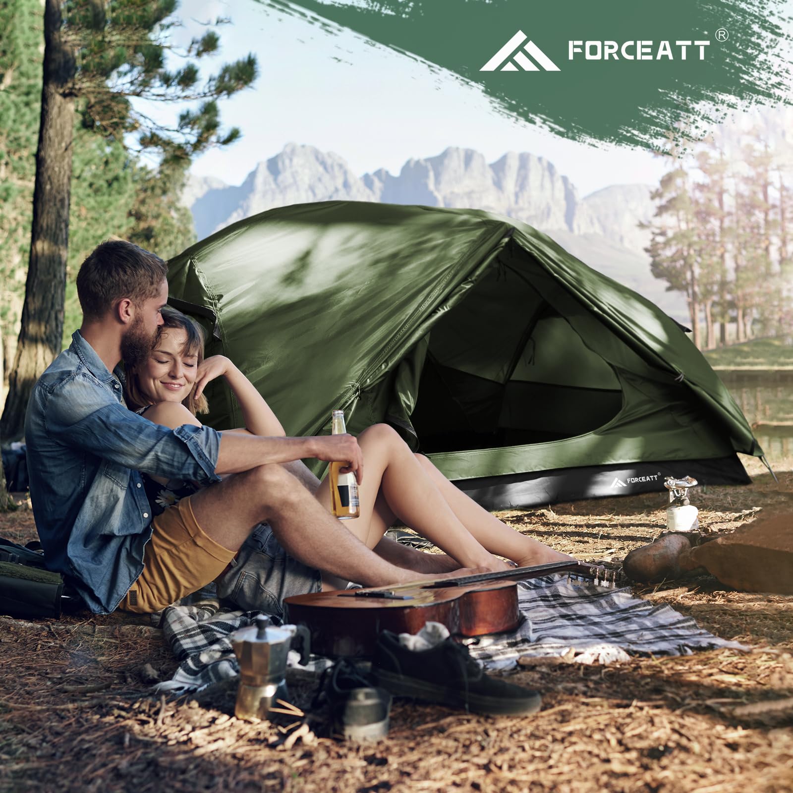 Forceatt 2-person tent ventilation mesh window reduces condensation and increases airflow