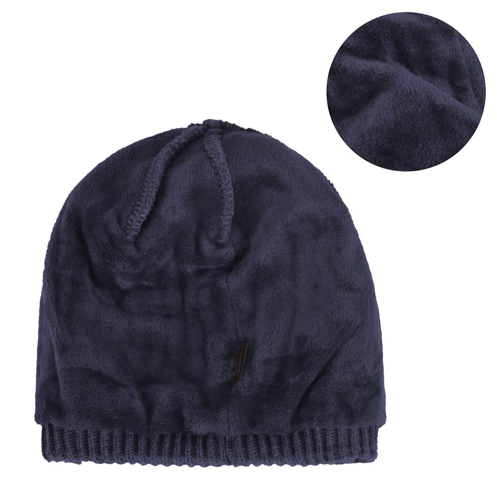 Close-up of fleece lining inside the beanie