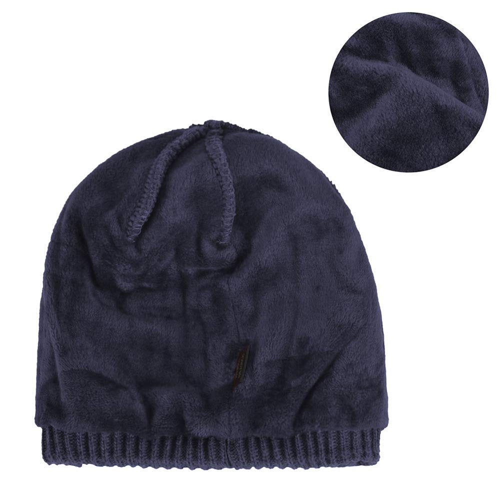 Close-up of fleece lining inside the beanie