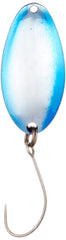 Forest Spoon Fix Impact 4 lure front view highlights the shiny bluish color and slow retrieves