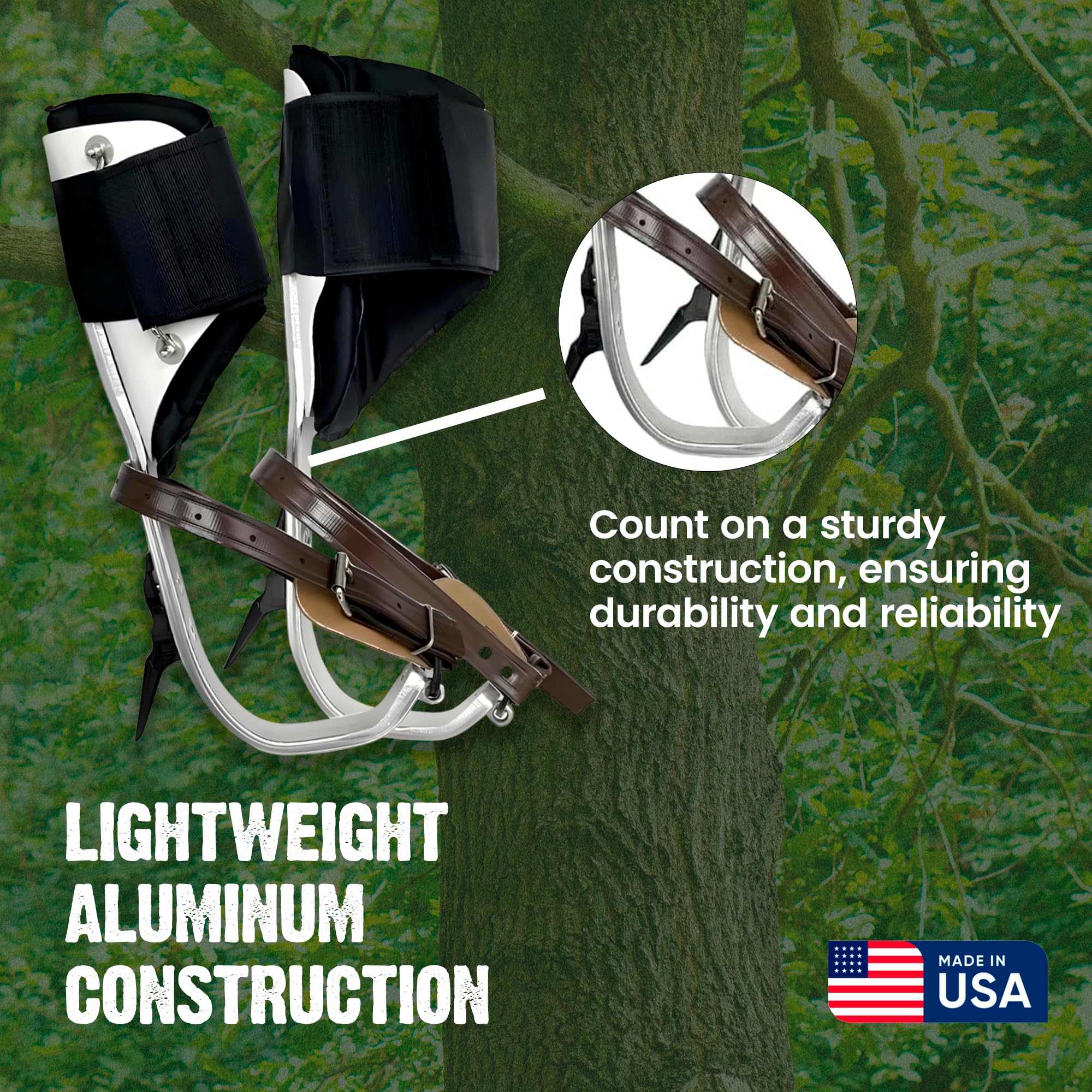 FORESTER long gaffs image emphasizes secure grip during ascent.
