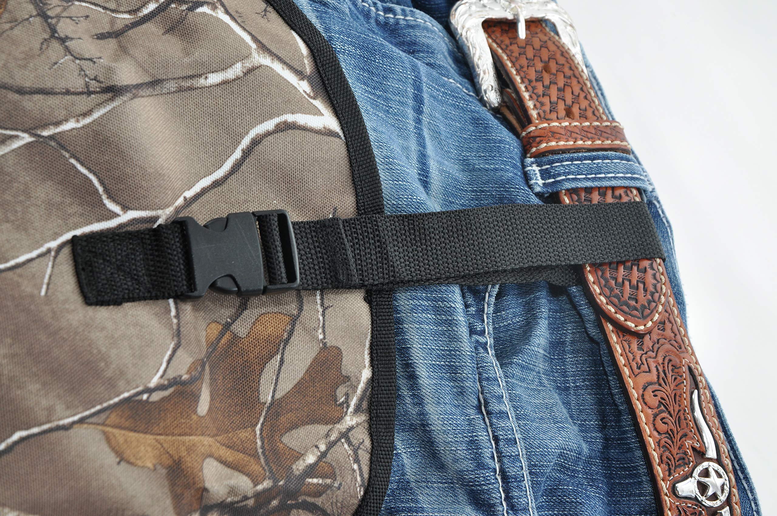 Foreverlast Snake Guard Chaps shield against brush and briars on upper and lower legs.