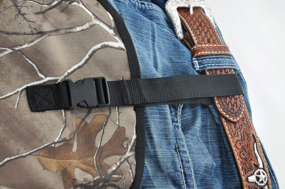 Foreverlast Snake Guard Chaps shield against brush and briars on upper and lower legs.