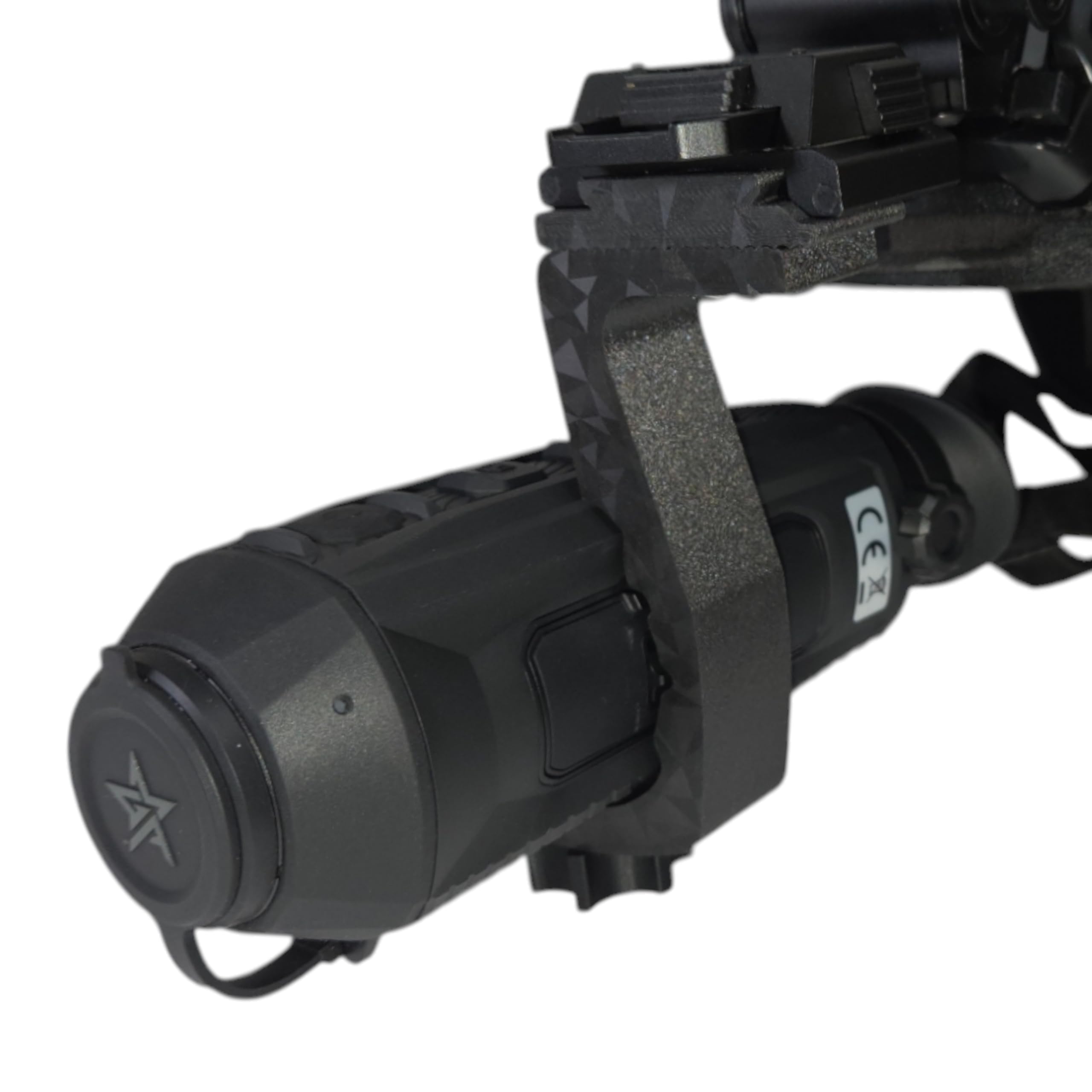 Forge 301 Taipan V2 Arm overview on helmet showing compact balanced mount design