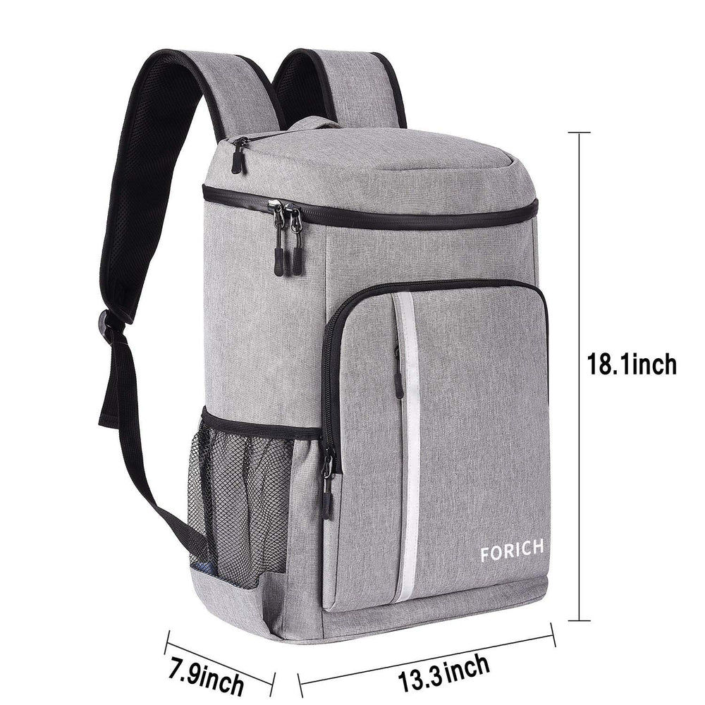 FORICH backpack cooler mesh pockets displaying extra storage for water bottles and phones