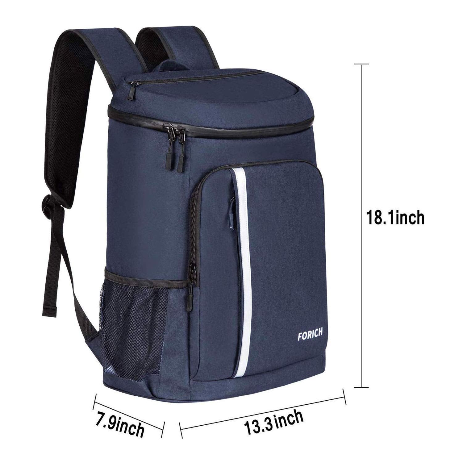 FORICH Backpack Cooler pocket-organization shot shows multiple compartments.