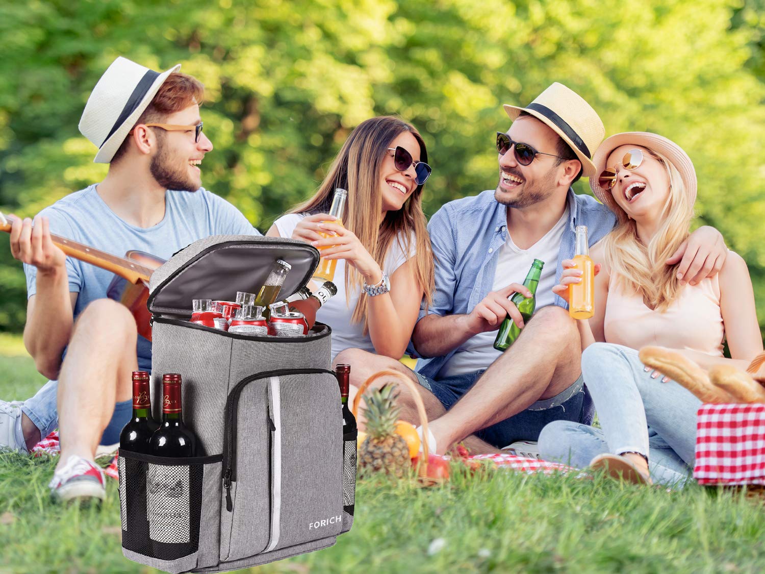 FORICH backpack cooler use-case demonstrates versatile outdoor partner for picnics and camping