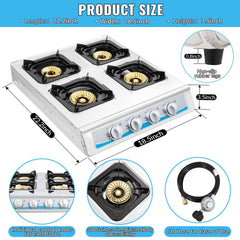 Forimo propane stove auto-ignition close-up showing convenient ignition.