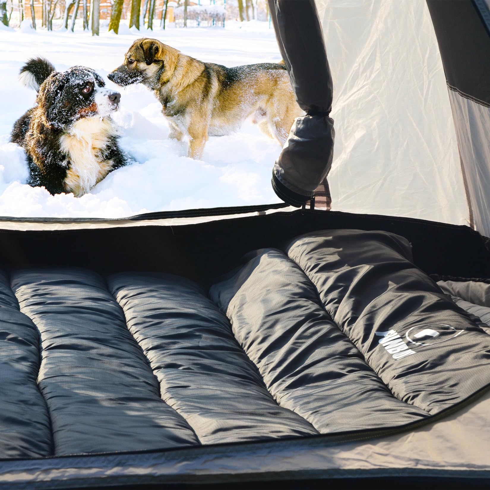 Forinbuy 210T waterproof outer fabric reduces heat loss.