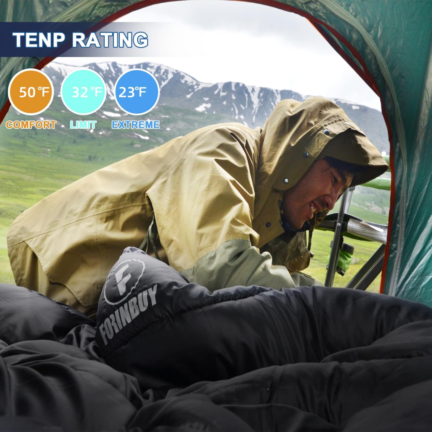 Forinbuy 450GMS 3D fiber fill provides reliable warmth on chilly evenings.