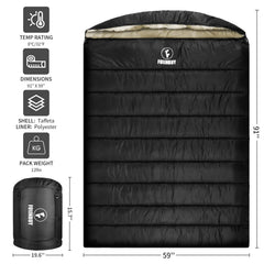 Forinbuy two-person camping setup highlighting spacious, shared comfort.