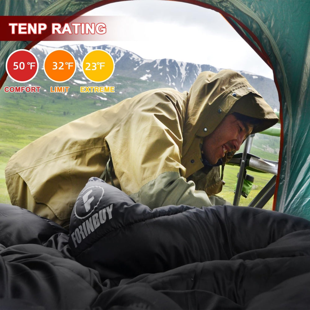 Forinbuy hood drawstring helps seal in warmth during chilly camping nights