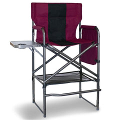 Foristrail 30-inch tall director chair with side table for on-the-go makeup setups.