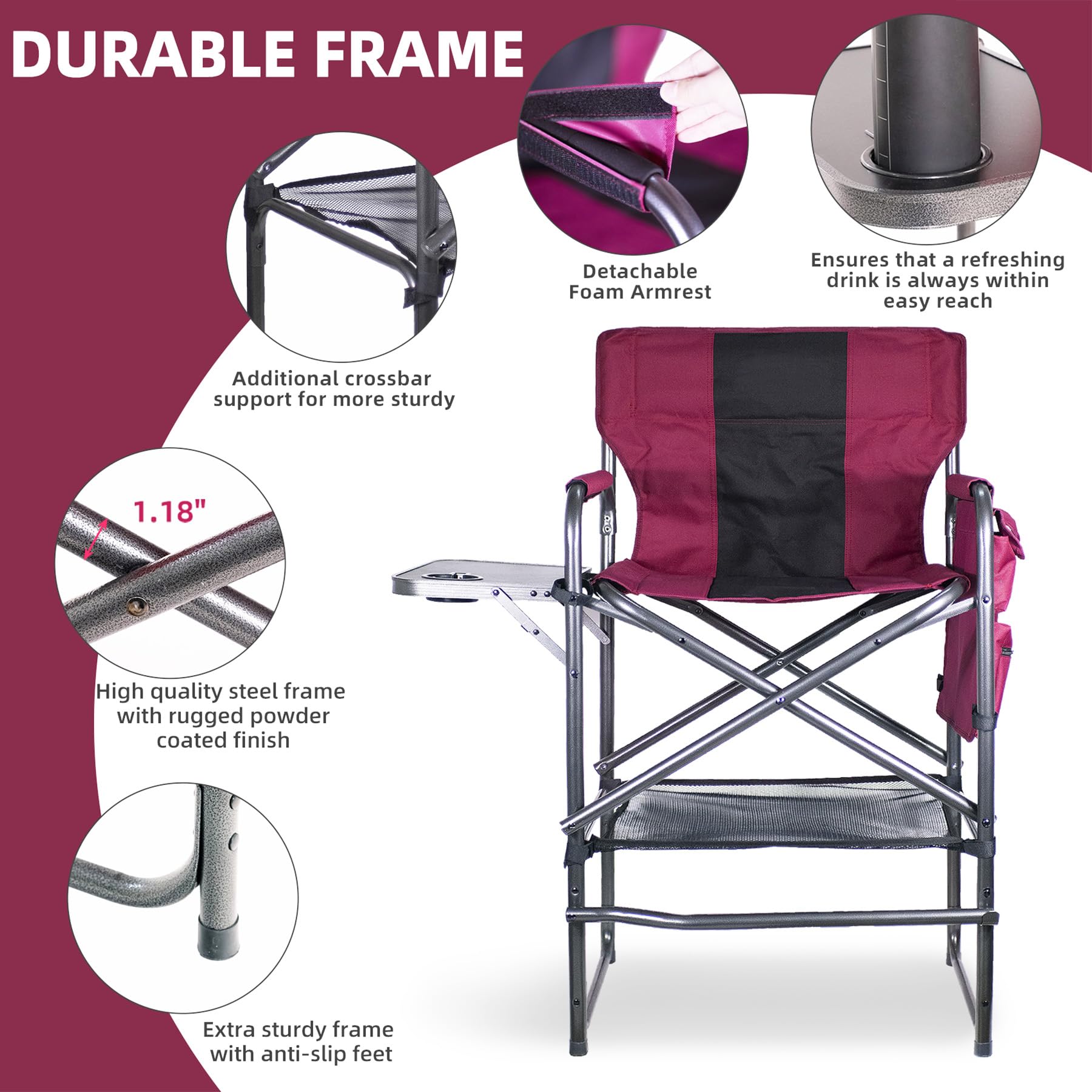 Foristrail bottom storage pocket keeps gear organized during outdoor shoots.