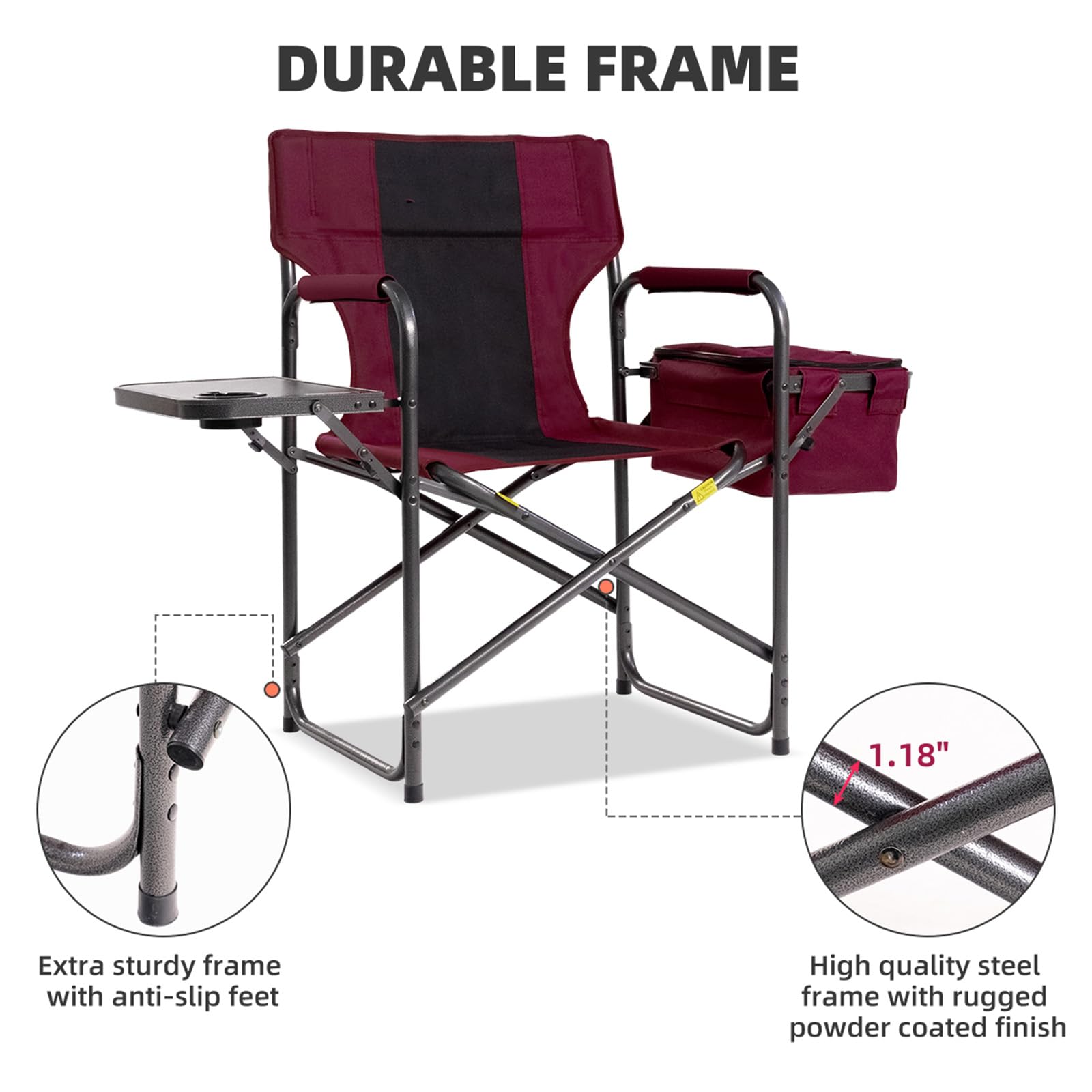 Foristrail Director chair side mesh pockets hold small items