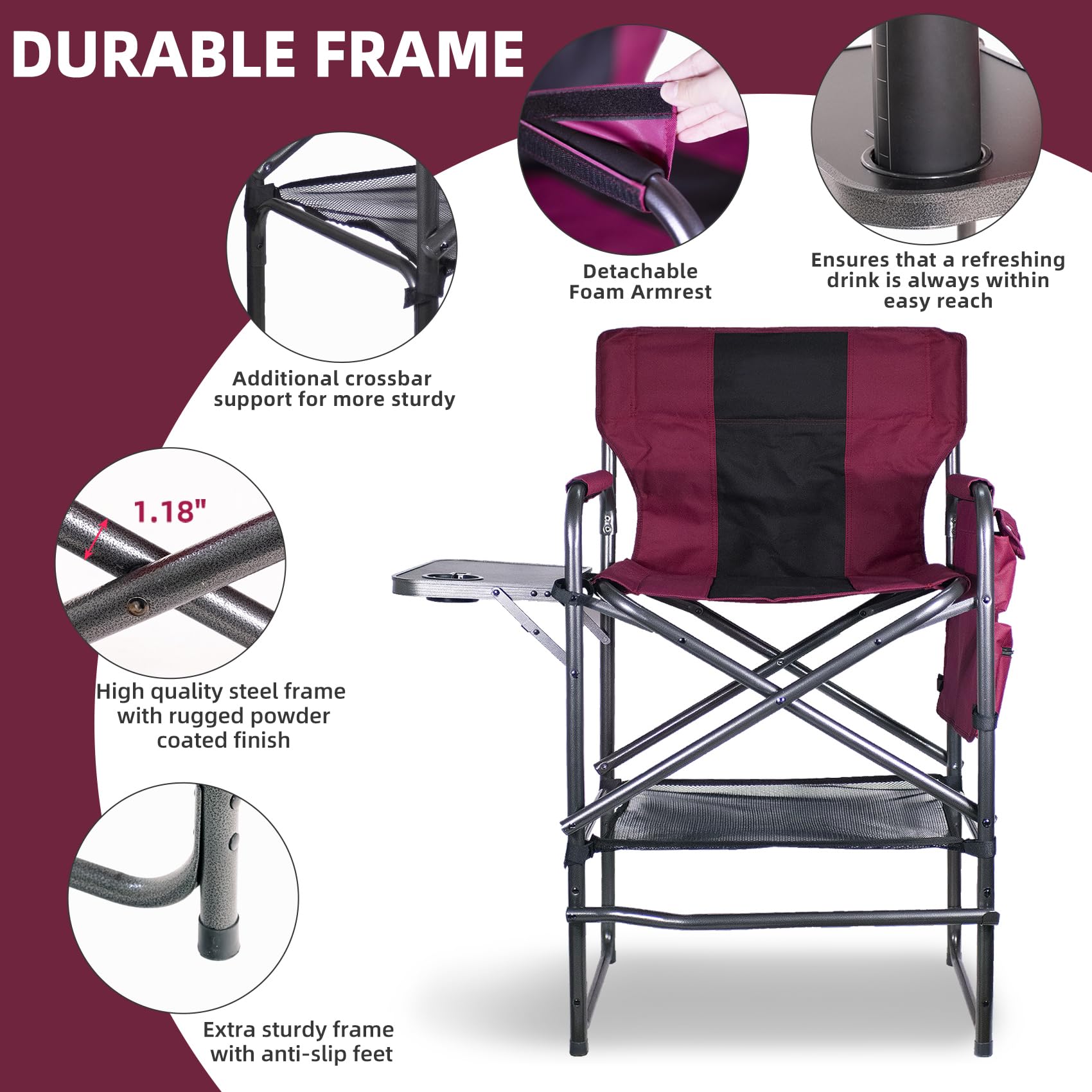 Foristrail memory foam armrests provide comfortable support during long sessions.
