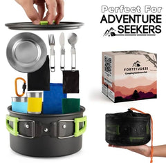 Fortitude21 camping cups keep beverages hot during long hikes.